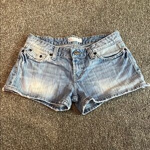 BKE Blue Jean Shorts Distressed Cut-Off Style